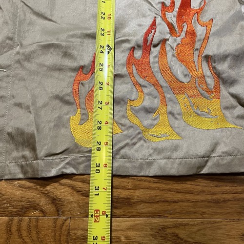 Cactus Jack By Travis Scott X Jordan Button Front Shirt Khaki University Red - Picture 6 of 10