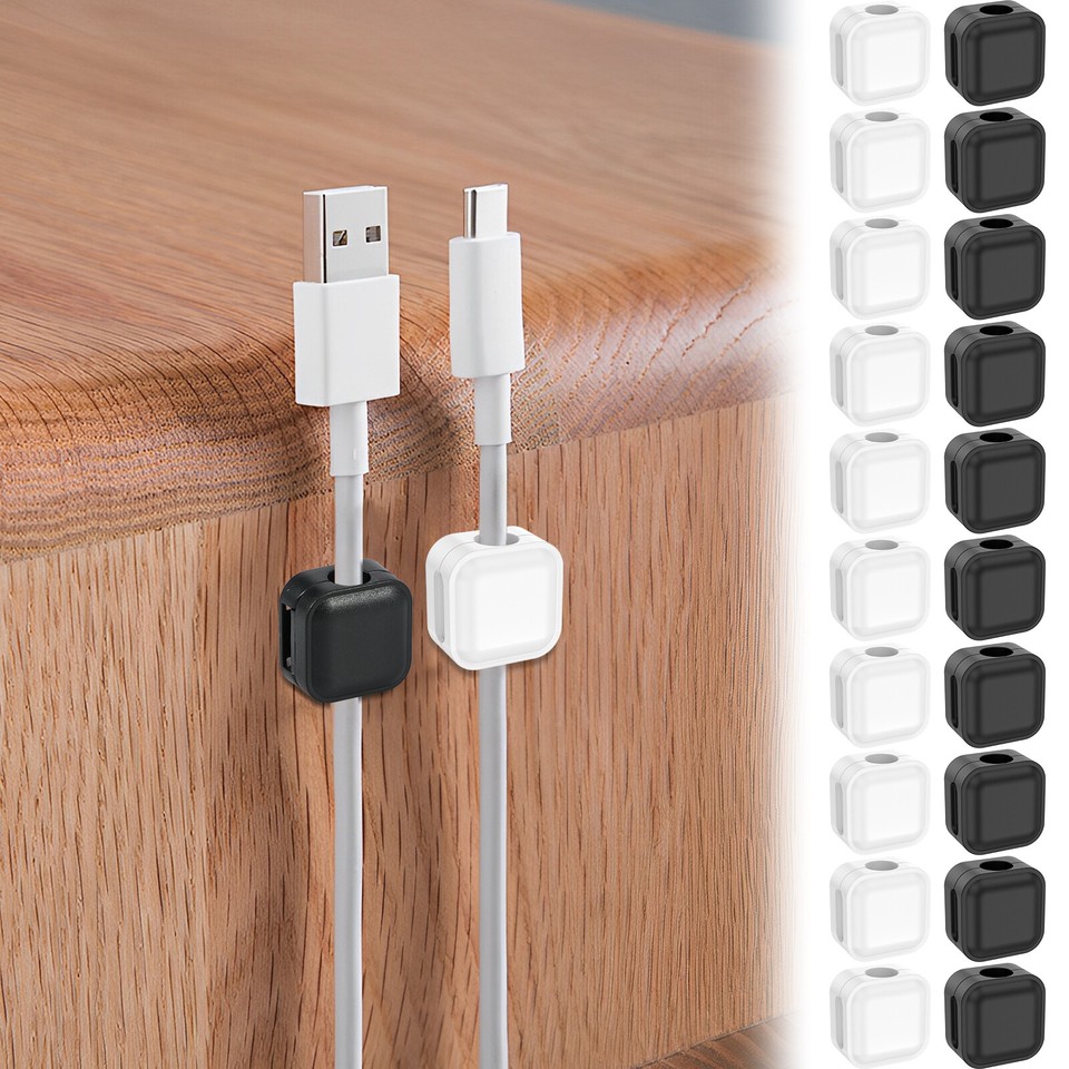 20Pcs Cable Clips Adhesive Plastic Cable Holder Cable
