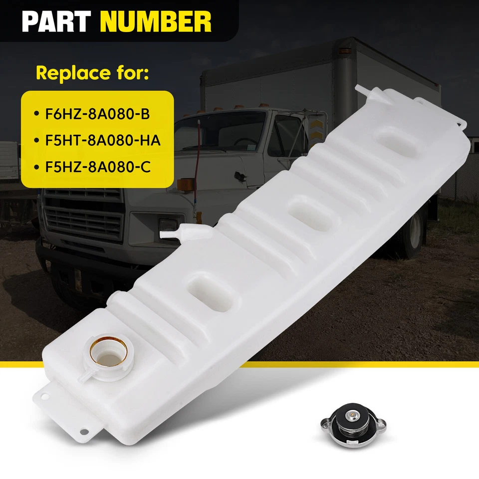 Conjunto de tanque de desbordamiento de refrigerante de radiador para 80-99 Ford F600 F700 F800 F6HZ8A080B Foto 4 de 4