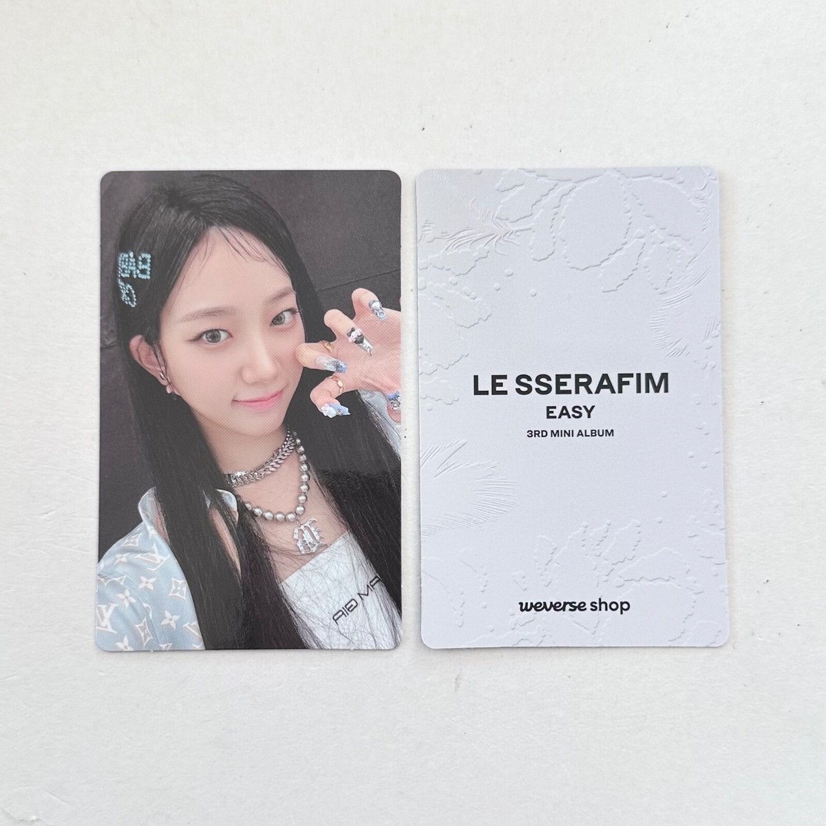 LE SSERAFIM] EASY / Weverse preorder video call benefit photocard