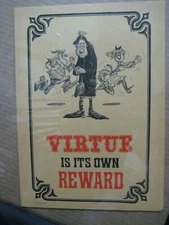 VIRTUE HAS ITS OWN REWARDS VINTAGE MINI POSTER IN THE 1971 CNG1886