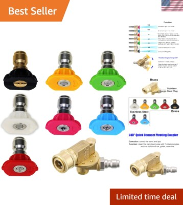 #ad High Pressure 8 Pack Nozzle Tips with Quick Connect Coupler for 4500 PSI Washers C $51.99