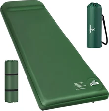 Memory Sleeping Pad, 3.1" Ultra-Thick Sleeping Mats for Camping, Easy Inflate&De