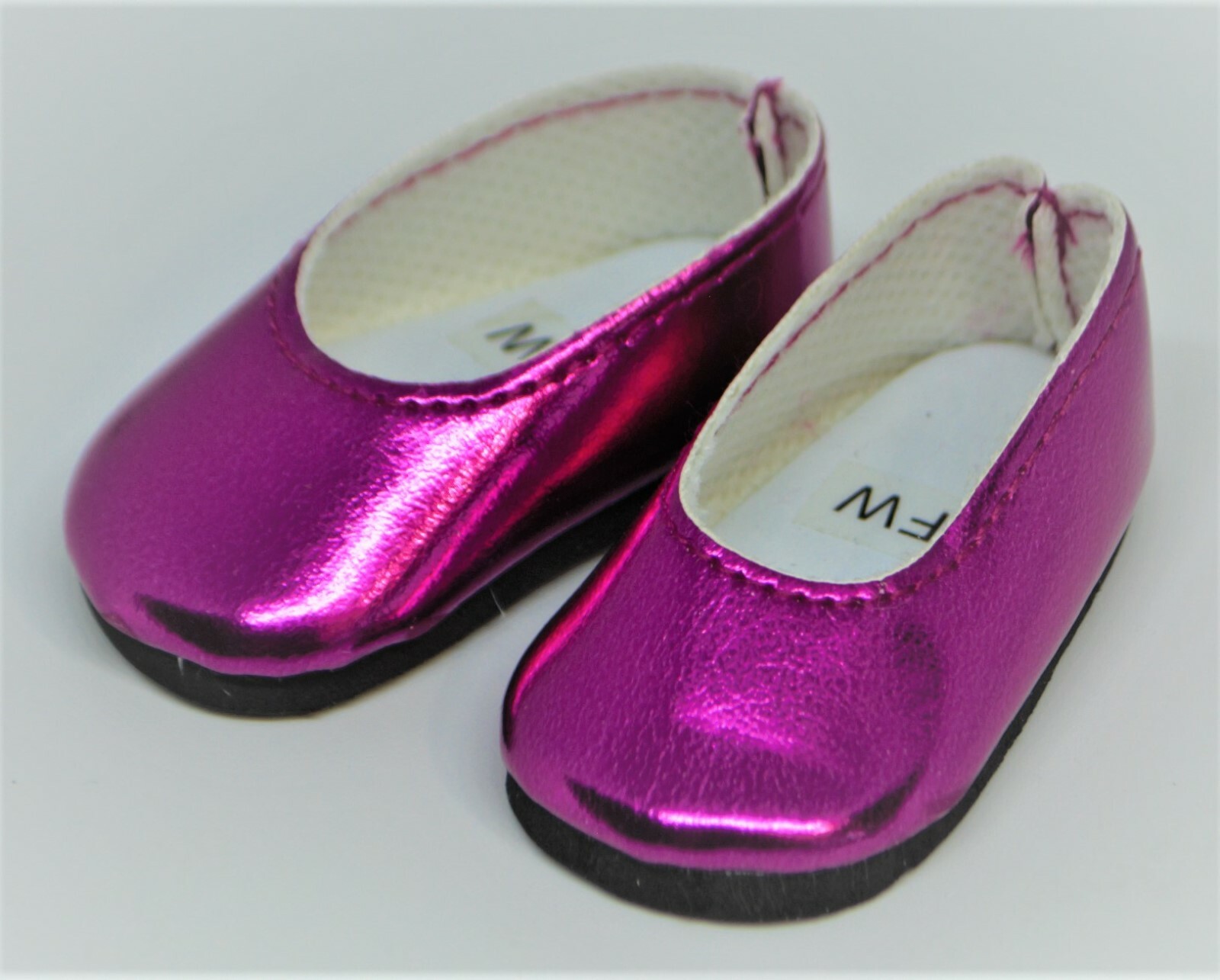 Metallic Purple Shoes for 14 in Wellie Wishers Doll American Girl