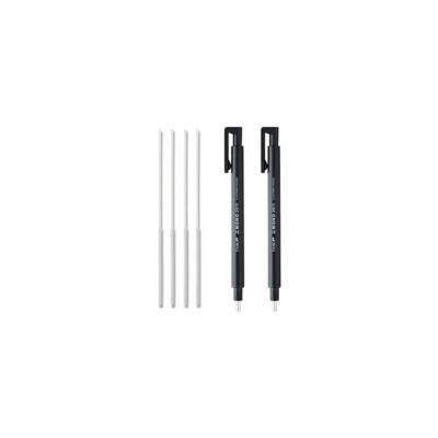 TOMBOW Radiergummi Stift - Mono Zero - schwarzer Schaft - runde Spitze