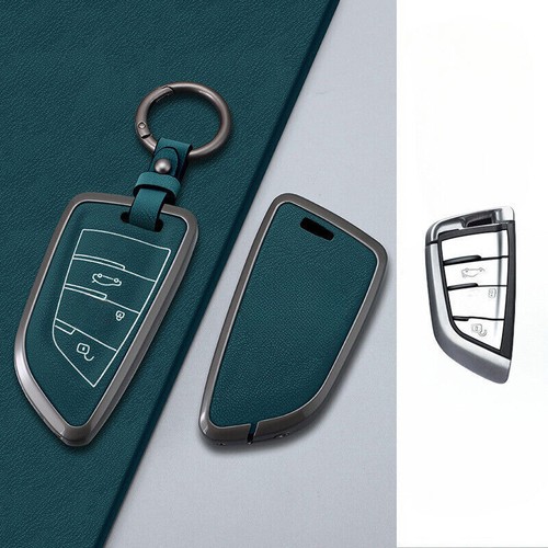 Alloy Leather Car Key Fob Case Cover For BMW 2 3 5 6 7 M5 X1 X2 X3 X4 X5 X5M X6 - Bild 9 von 19