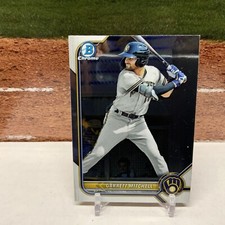 2022 Bowman Chrome Prospects Garrett Mitchell Milwaukee Brewers #BCP-132