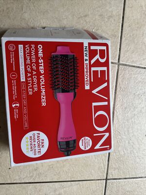 Revlon hairdryer‎ brush attached Black and Pink Hair Dryer Brush Revlon One-Step Enhanced Hair Dryer & Volumizer, Ionic +  main image 4