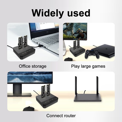 Docking Station SSD Duplicator M.2 SATA Clone Support Disk Copy NOT FIT NVME h - Afbeelding 8 van 9