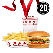 In N Out Burger Acrylic Christmas Ornament Fast Food Burger Fries Gift