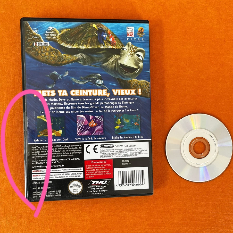 LE MONDE DE NEMO   Game Cube - sans notice - Photo 2/2