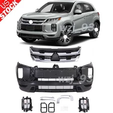 Front Bumper Cover w/ Fog Light Kit Fit For 2020-2023 Mitsubishi Outlander Sport