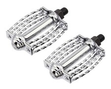 Original Lowrider Round Square Twisted Bike Pedals 1/2" Chrome
