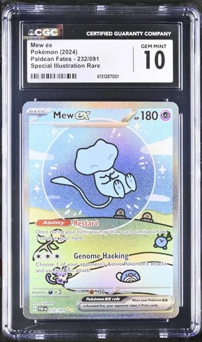 Bubble Mew Paldean Fates 232/091 Special Illustration Rare CGC GEM Mint 10