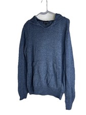 Banana Republic Hooded Sweater, Blue Pullover, Mens Size L, Pocket
