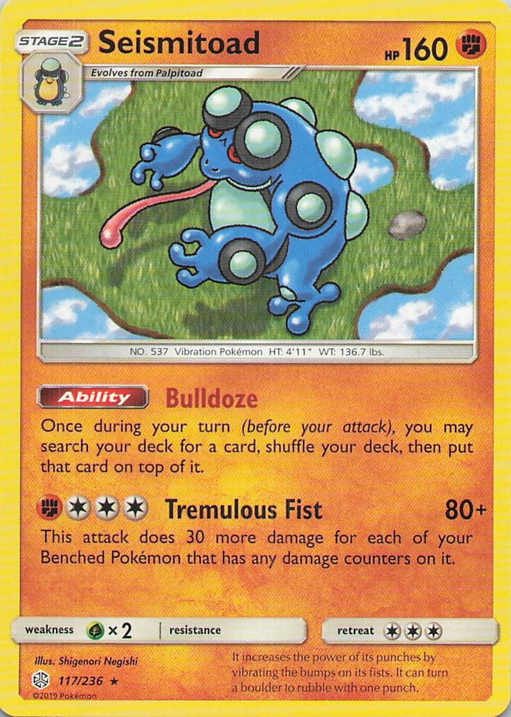 Seismitoad Rare SM - Cosmic Eclipse 117/236 NM
