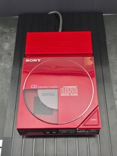 SONY D-50 Discman in Vintage Red, Fully Serviced and Tested VERY Rare color.