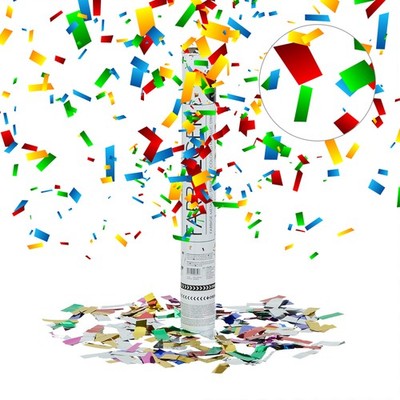 10x Konfetti-Kanonen 40 cm bunt Party-Popper Konfettishooter Fasching Partys