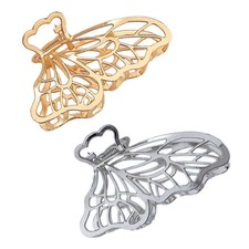 Large Metal Hair Claw Clips, Butterfly 2 Piece Set, - 2PCS