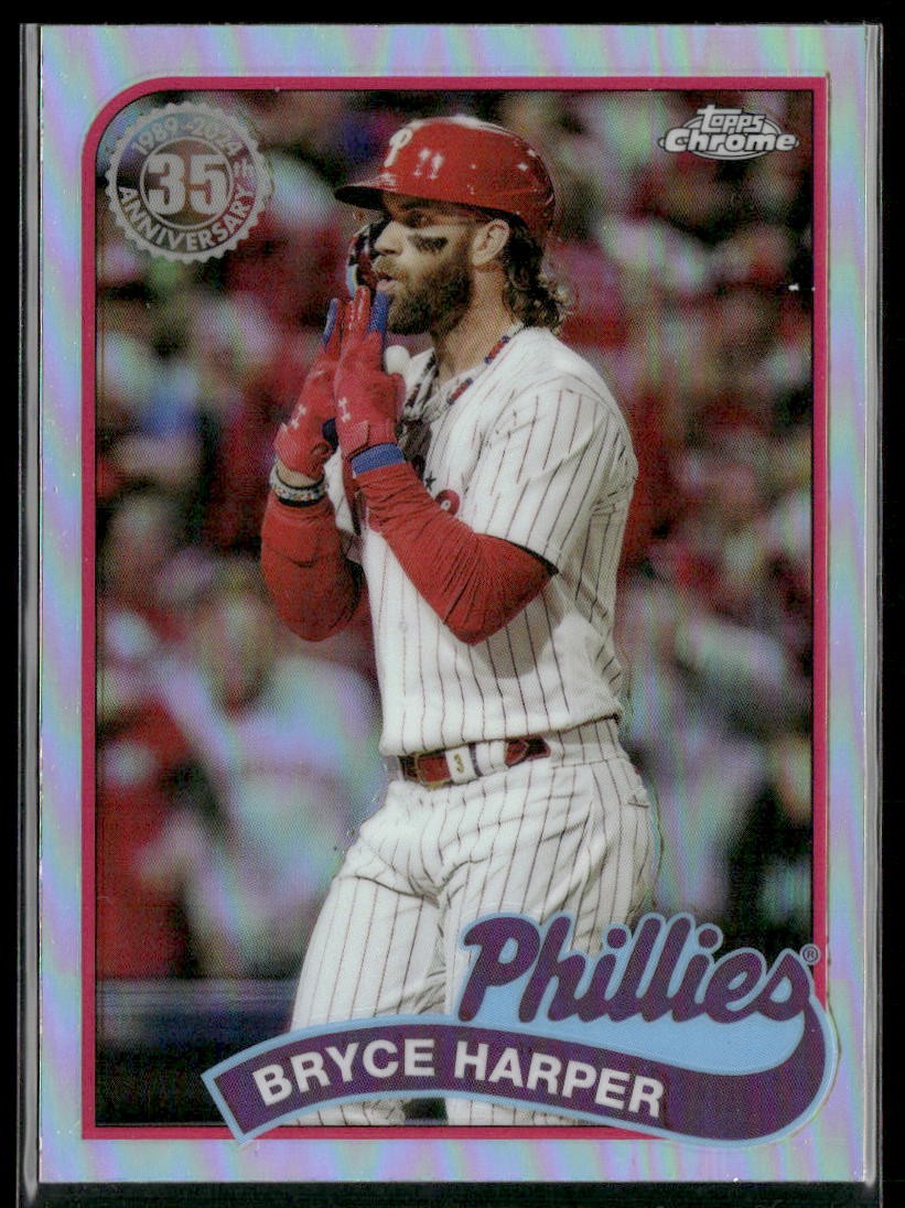 2024 Topps Chrome #89CB-10 Bryce Harper 1989 Topps Baseball 35th Anniversary