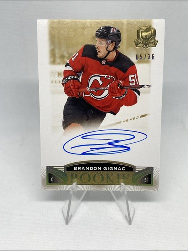 2019-20 Upper Deck The Cup - Rookie Auto Brandon Gignac #87 Gold Spectrum...