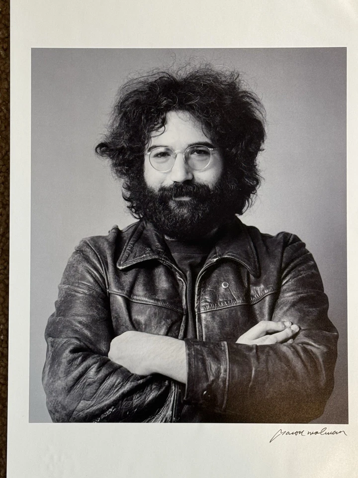 Baron Wolman Signed Jerry Garcia Photograph Art Print Poster Grateful Dead Photo - Image 3 of 4