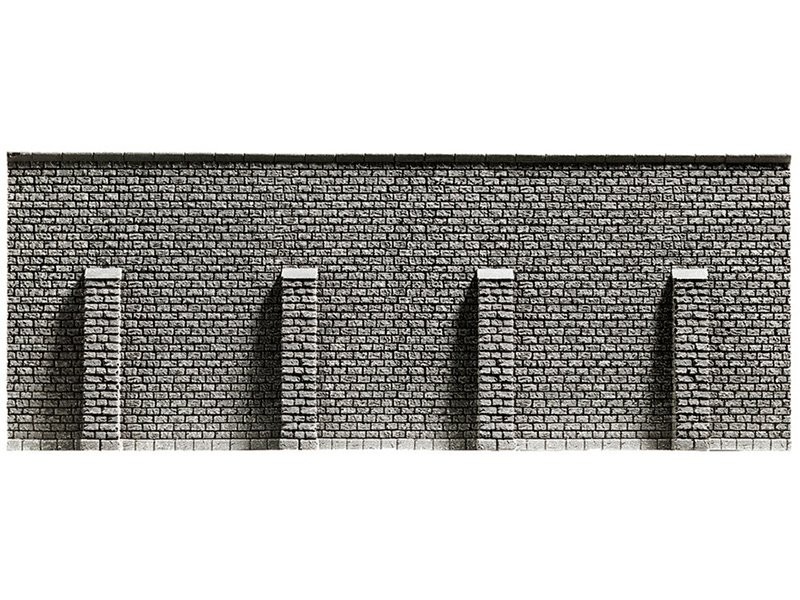 Mur de soutènement HO NOCH 58056 en mousse rigide structurée pour relief miniature