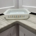 Vintage Anchor Hocking Fire King 8 x 8 Casserole Candle Glow Starburst 435 VGC