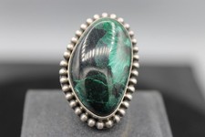 Azurite and Sterling Silver Ring Size 7.5