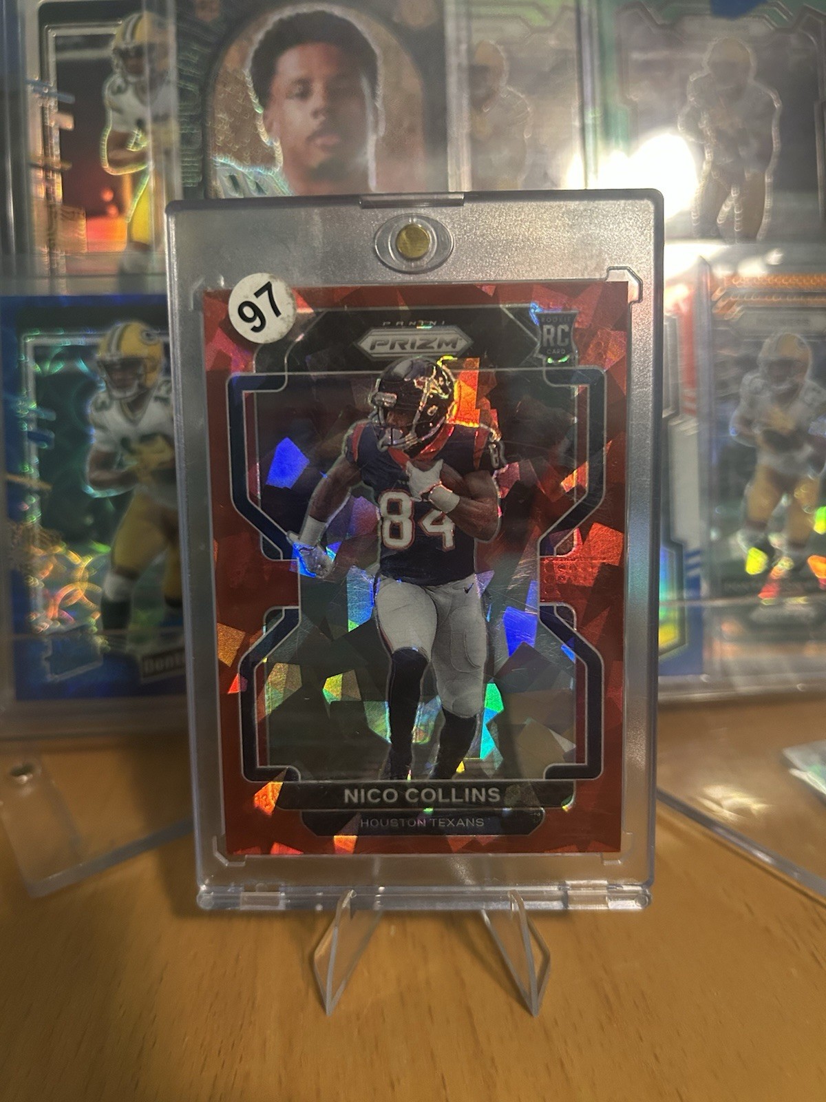 2021 Panini Prizm - Rookie Nico Collins #360 Red Ice Prizm (RC)