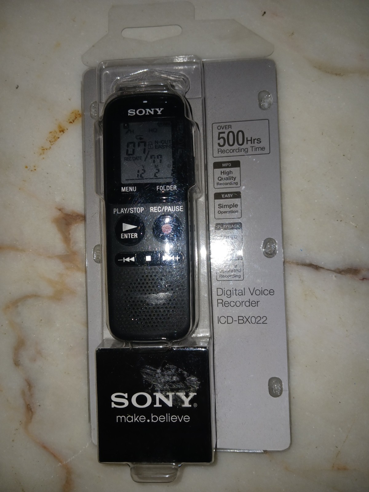 New Sony Digital Voice Recorder ICD-BX022 Over 500 Hrs Recor