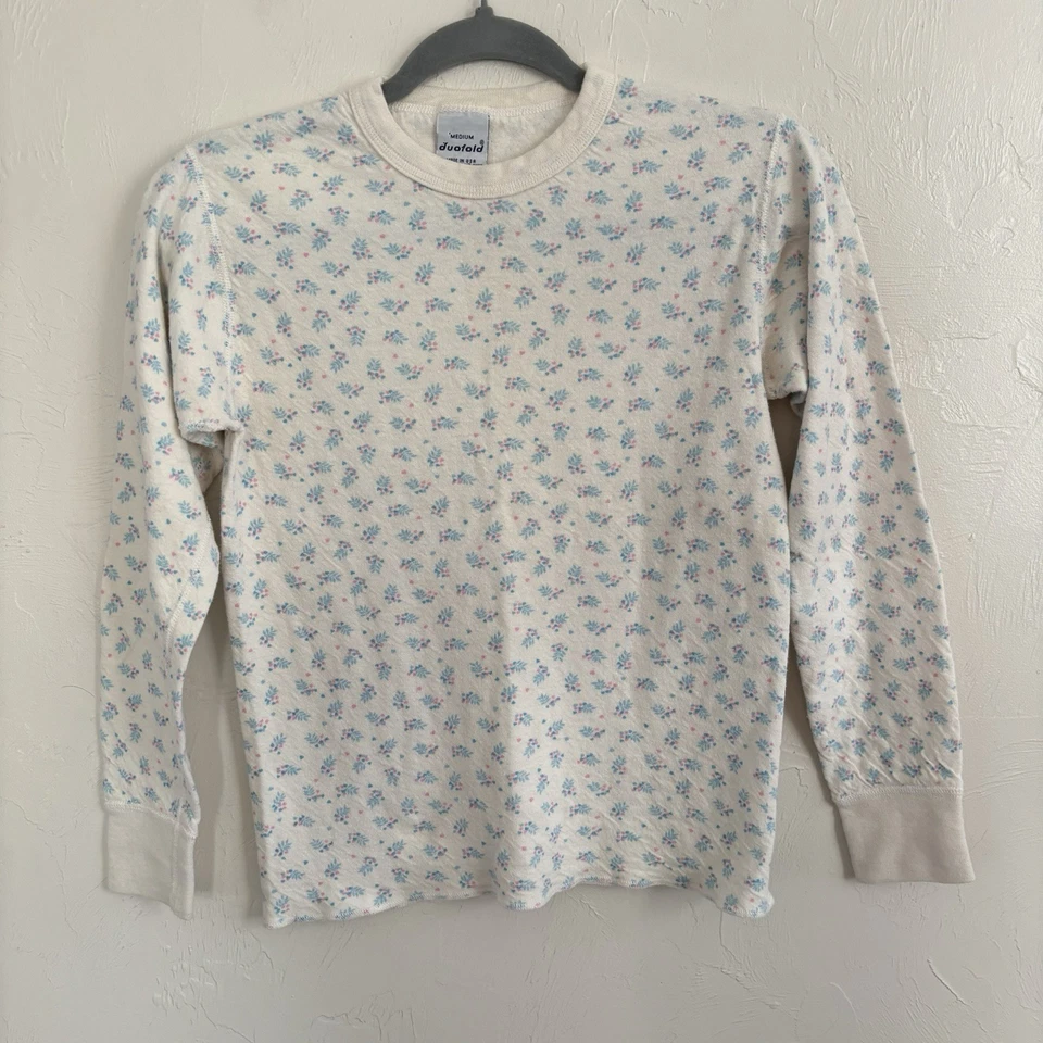 Винтажный Duofold цветочный шерсти смесь длинный Джонс тепловой пижамы комплект Sz M подходит маленький - Изображение 2 из 4