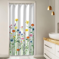 LIVILAN Stall Shower Curtain 36W X72H Inches RV Shower Curtains Floral Shower Cu
