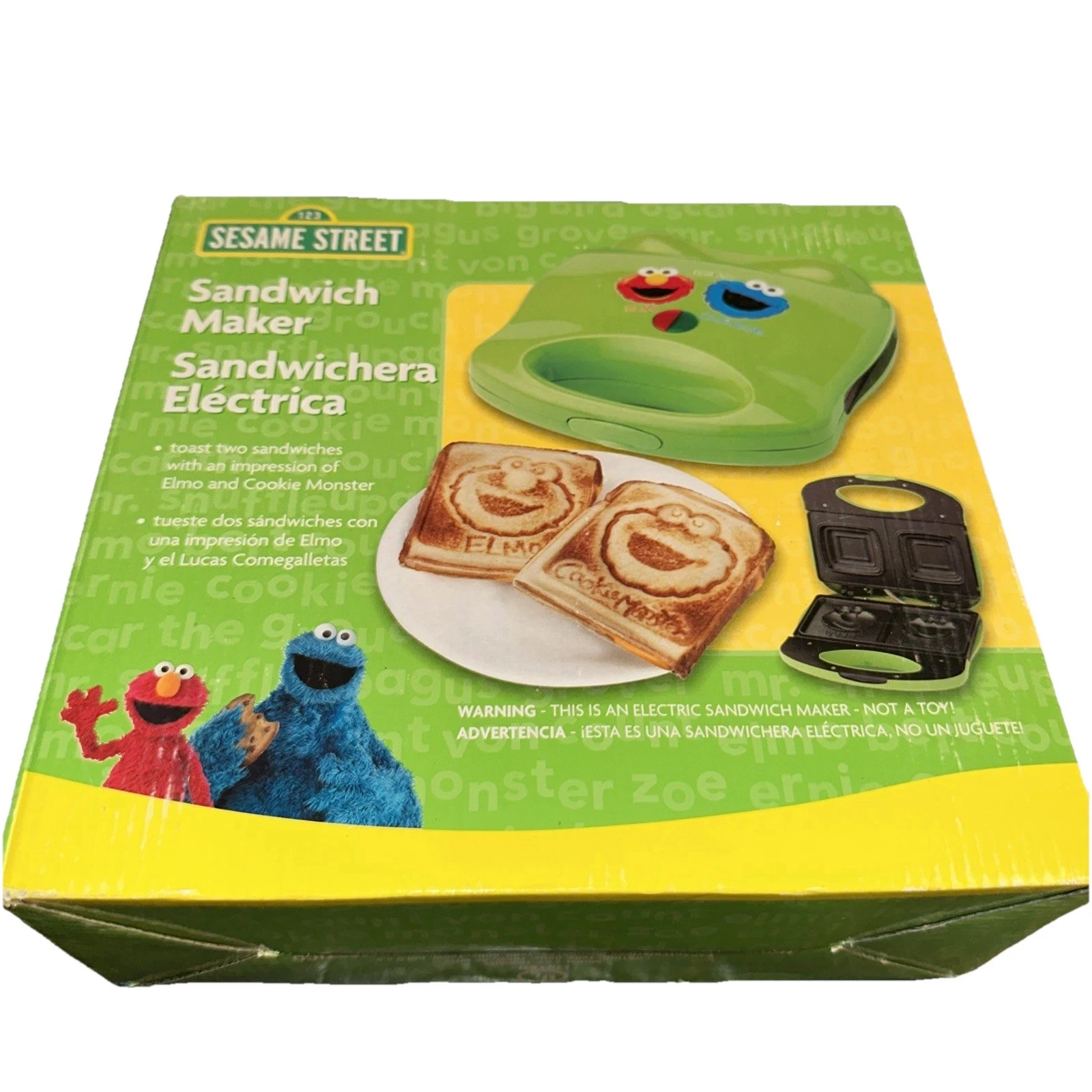 Elmo and Cookie Monster Sesame Street Maker Sandwich. Rare. New. Makes 2 Sandy’s