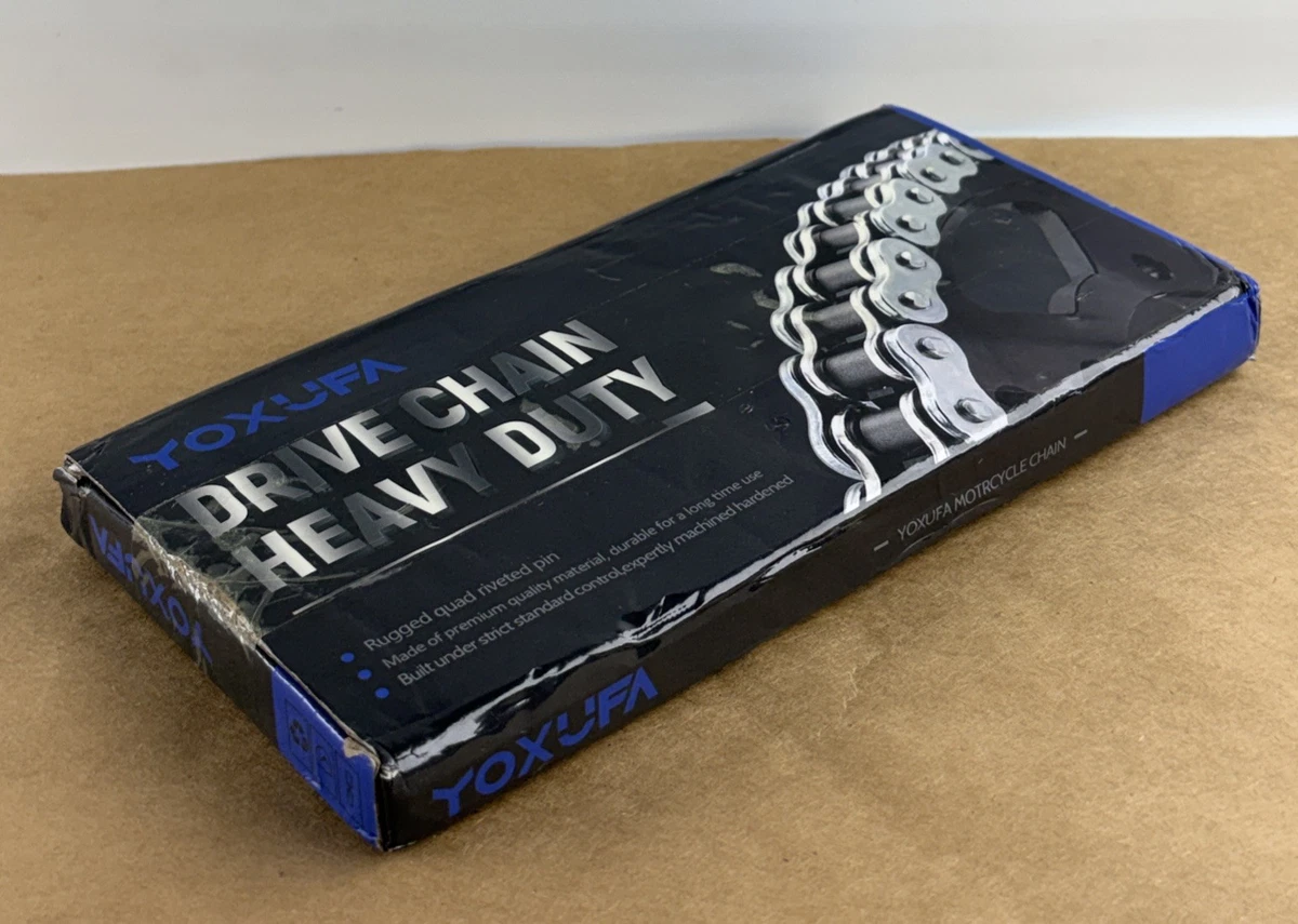YOXUFA 420 Motorcycle Chain 132 Links for Pit Dirt Bike 50cc 70 90 110 125cc photo 4