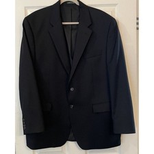 VTG Lauren Ralph Lauren Mens 1998 Blazer 44R Black 100 Wool Union Made Jacket