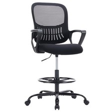 DUMOS Drafting Chair - Counter Height Adjustable Tall Office Desk Chair with ...