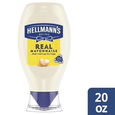 Gluten Free Real Mayonnaise Rich Creamy Condiment 20 oz Squeeze Bottle