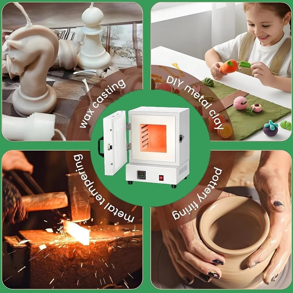 2000W Electric Muffle Furnace Oven 4-Side Lab Furnace for Jewelry ...