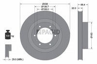 2X Bremsscheibe Pagid 55239NC FüR Toyota Land Cruiser Prado Runner 5 VAN GDJ150_