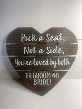 Pick A Seat Not A Side Large Wedding Decor Sign Hobby Lobby Used