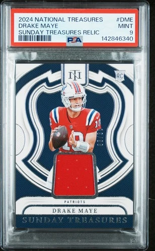2024 NATIONAL TREASURES SUNDAY TREASURES RELICS #DME DRAKE MAYE RC 19/99 PSA 9
