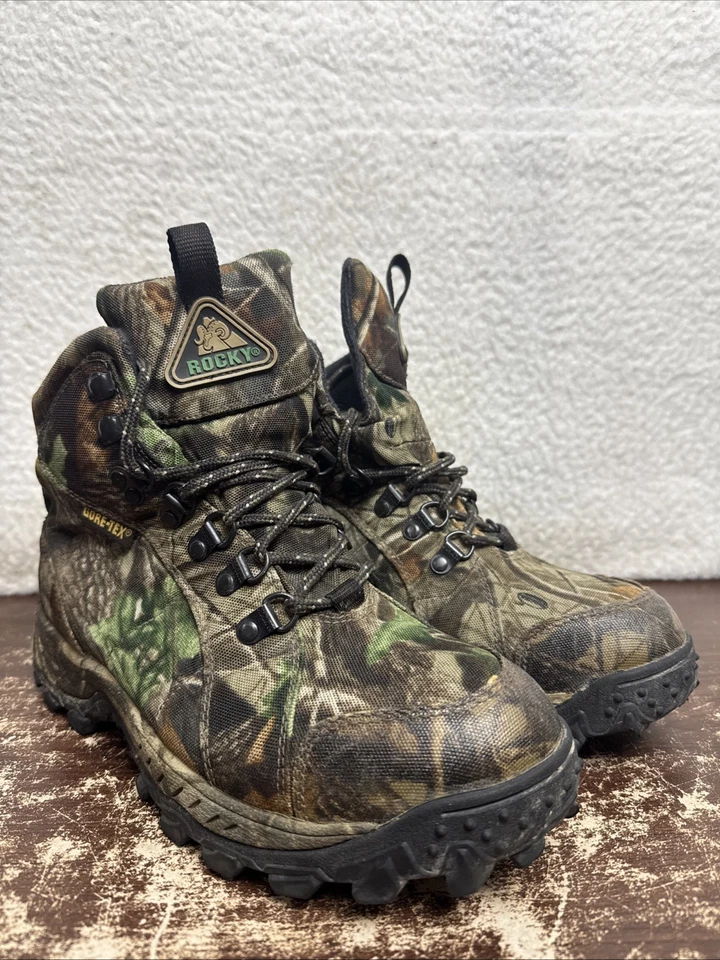 Rocky Outdoor Hunting Hiking Boots 1708 Bruin Camo Waterproof Gore Tex Mens 9 W - Image 2 of 4