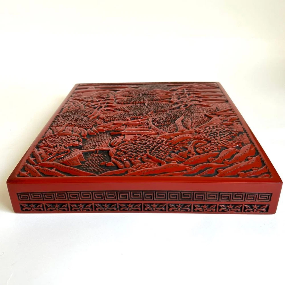 Jubako Bento Box Japanese Lacquer Tsuishu Sendai Letter box Inkstone Accessory c