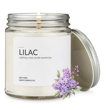 Lilac Scented Soy Wax Candle For Home Premium HandPoured Long Burning 7oz