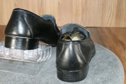 Vintage Permasole LifetimeSole Endicott Johnson Black Italian Leather Loafers 9D - Picture 5 of 10