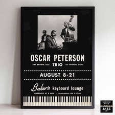 Oscar Peterson jazz poster - At Baker's Keyboard Lounge - Detroit, MI - 1961