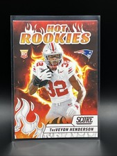 2025 Score Hot Rookies TreVeyon Henderson #12 (RC) Patriots Super Bowl Contender