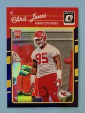 2016 Chris Jones- Panini Donruss Optic Purple Holo Rookie Football Card #109. rookie card picture