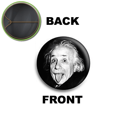 PIN SPILLA 2,5 CM 25 MM Albert Einstein linguaccia - Foto 1 di 1